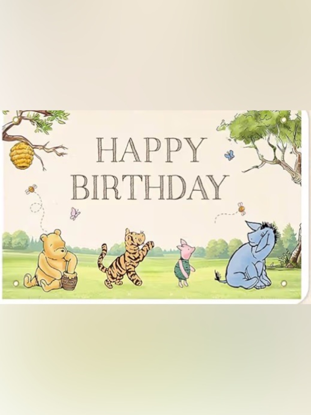 Happy Birthday Banner - Pooh